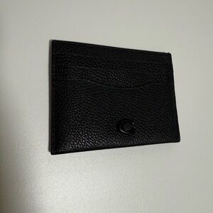 Coach Black Leather Card Holder